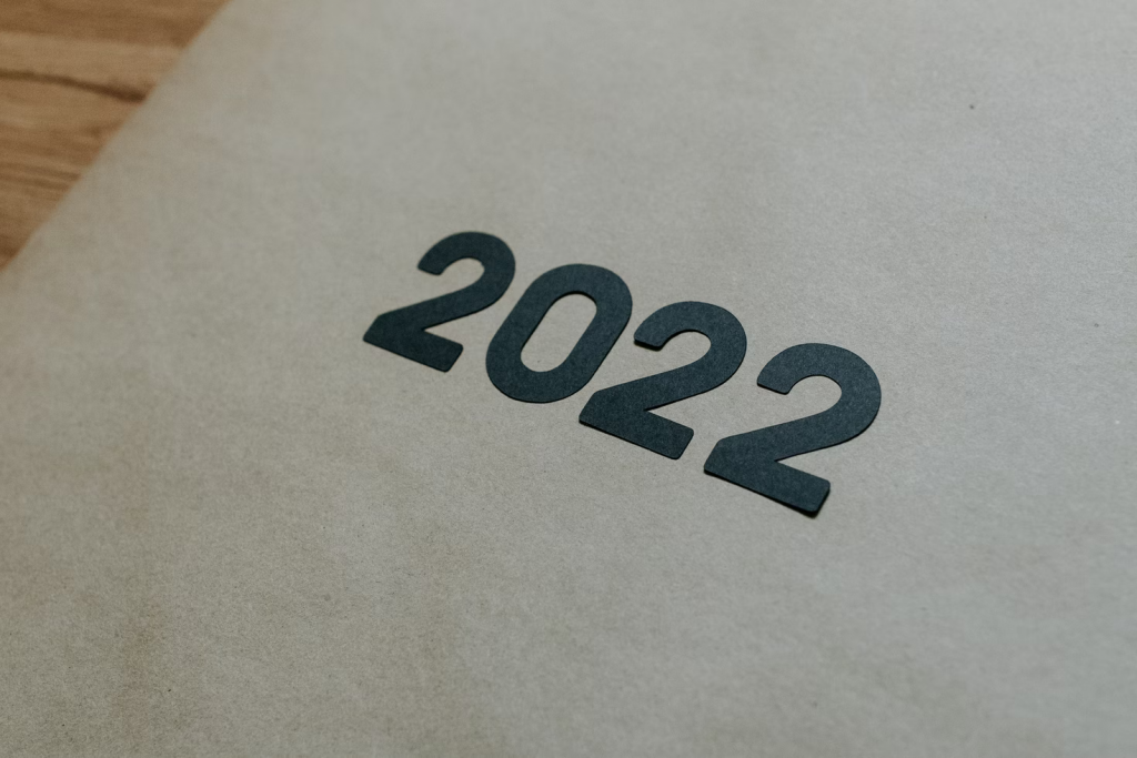 on the sheet is written 2022