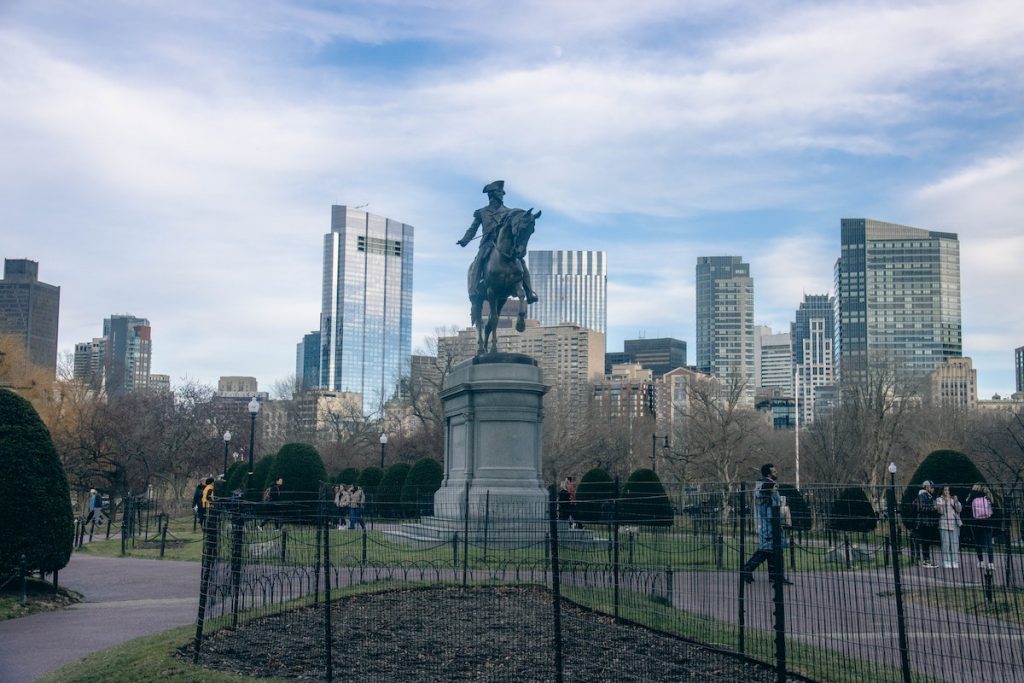 George Washington Statue in the Heart of Boston