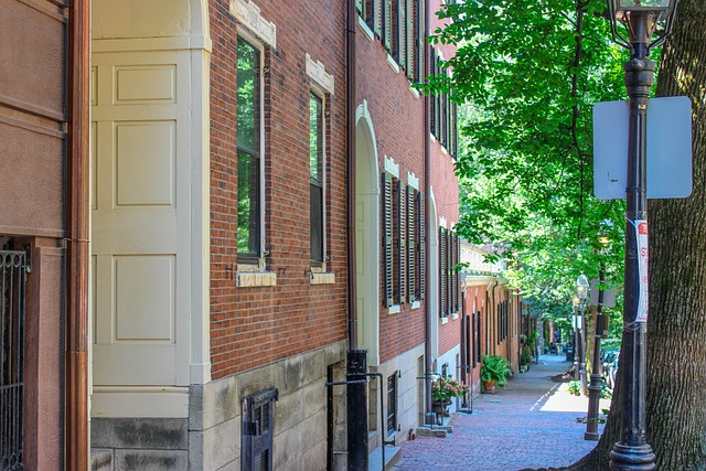 Temple Street in Beacon Hill, Boston, Massachusetts